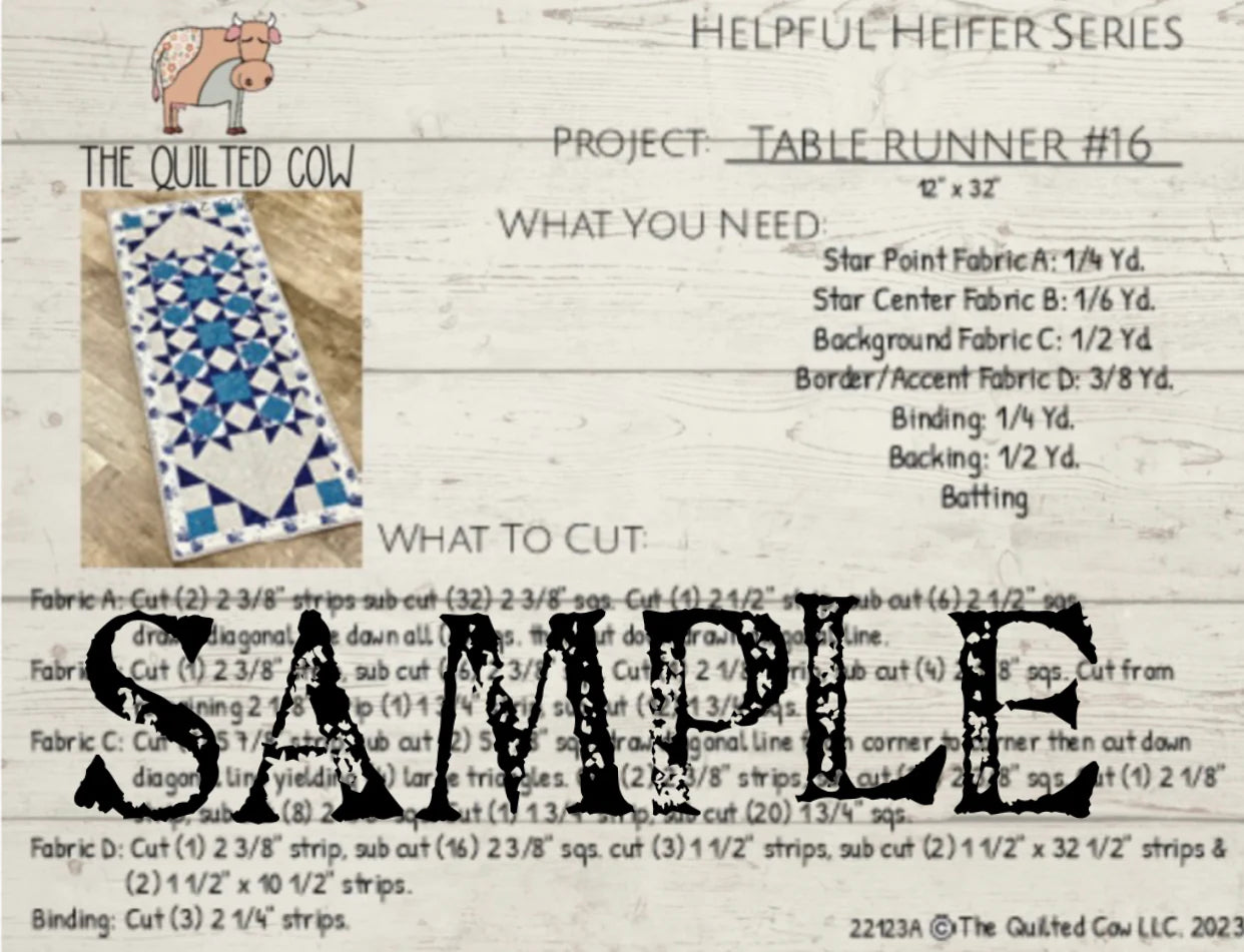 Helpful Heifer Table Runner #16