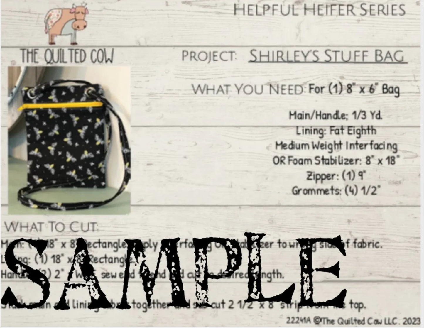 Helpful Heifer Shirley's Stuff Bag