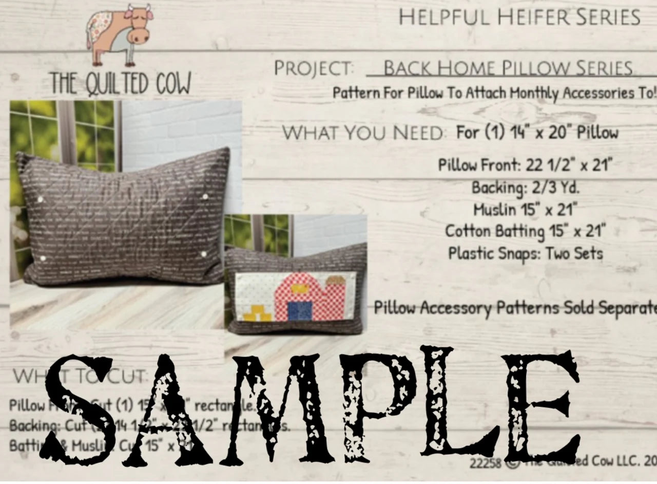 Helpful Heifer Back Home Pillow Series 2024