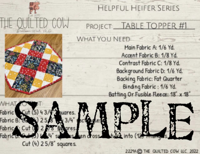 Helpful Heifer Table Topper #1
