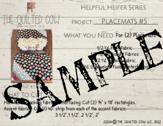 Helpful Heifer Placemats #5