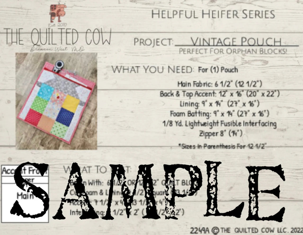 Helpful Heifer Vintage Pouch