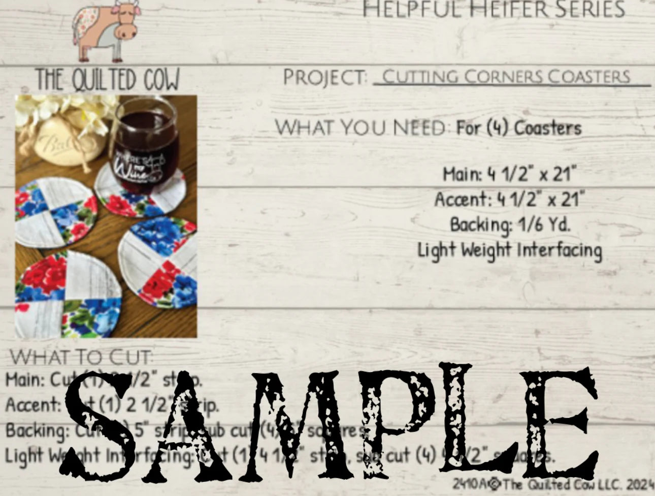 Helpful Heifer Cutting Corners Coasters