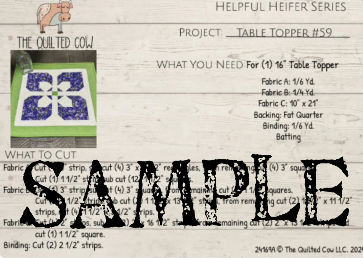 Helpful Heifer Table Topper #59