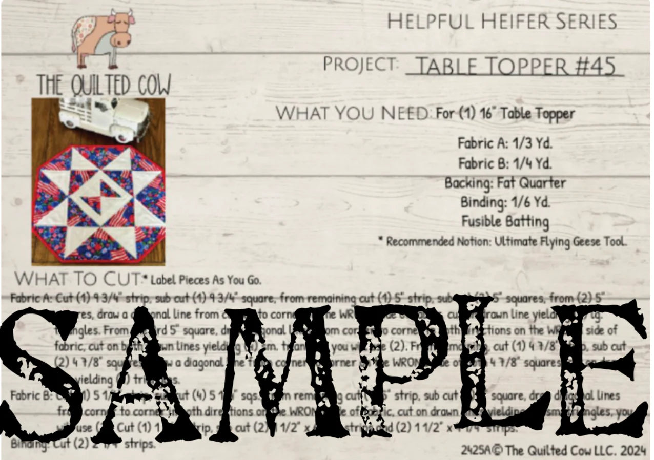 Helpful Heifer Table Topper #45
