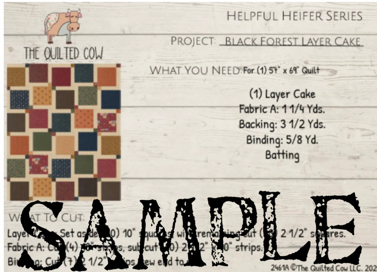 Helpful Heifer Black Forest Layer Cake Quilt