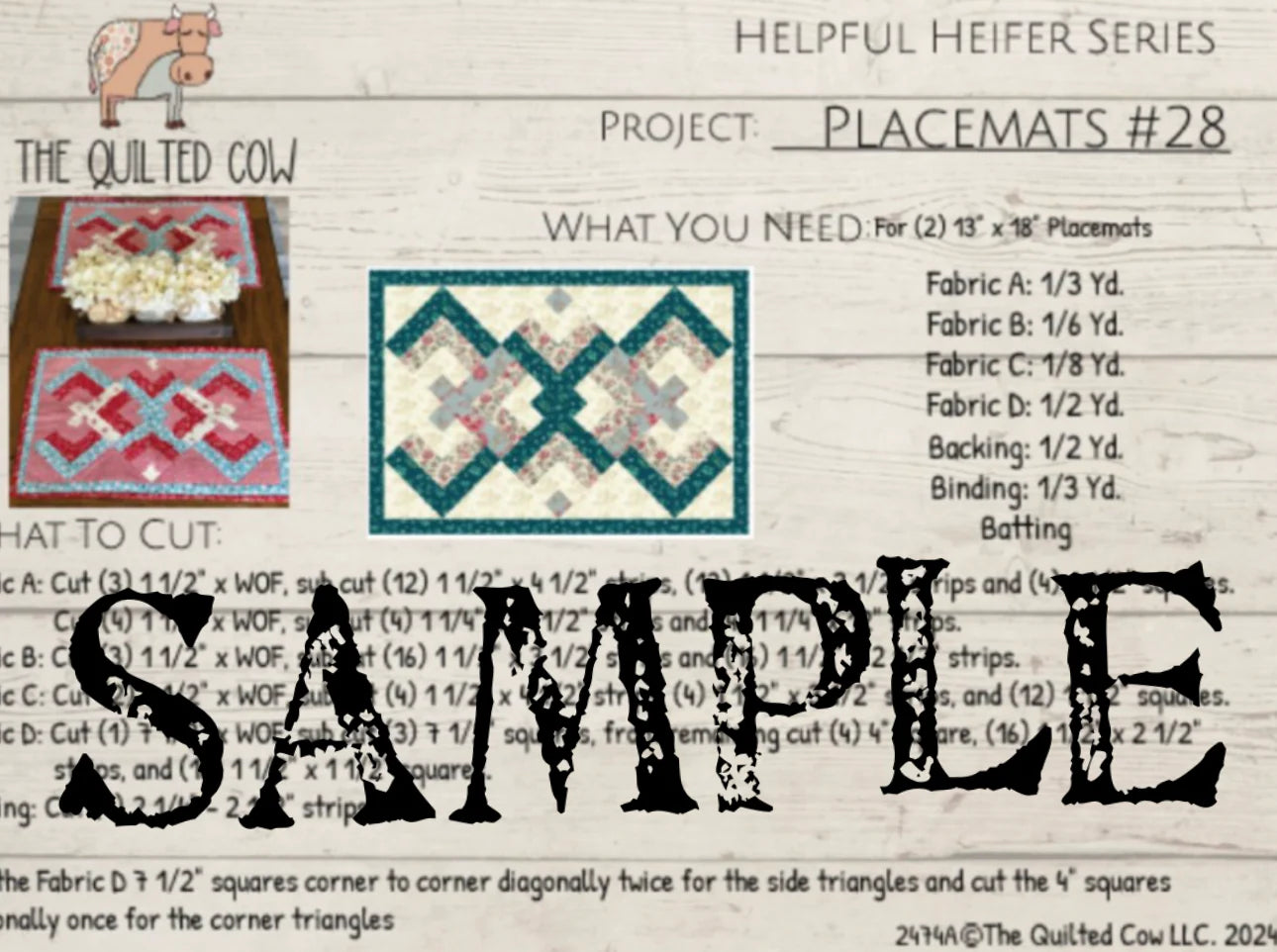 Helpful Heifer Placemats #28