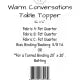 Warm Conversations Table Topper - TQC Exclusive