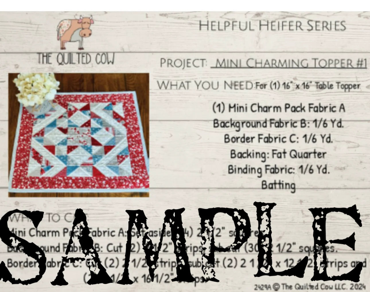 Helpful Heifer Mini Charming Topper #1