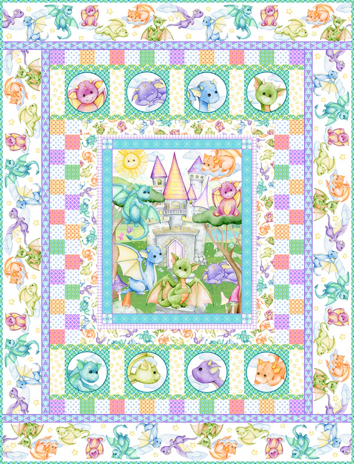 In the Beginning Fabrics - Dragon Friends Pattern