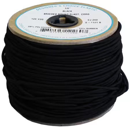 Braided Round Elastic by the Yard