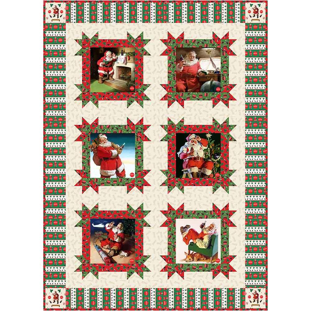 Northcott - Coca-Cola Santa Quilt Pattern