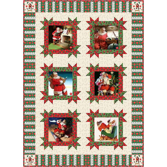 Northcott - Coca-Cola Santa Quilt Pattern