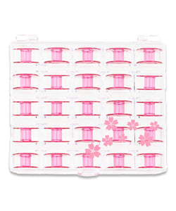 Janome - Plastic Bobbins Special Edition Colors 25 Count with Case