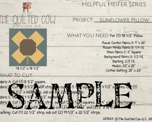 Helpful Heifer Sunflower Pillow