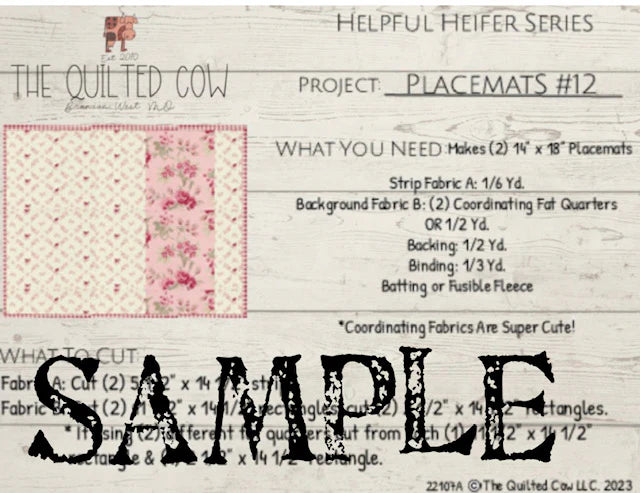 Helpful Heifer Placemats #12