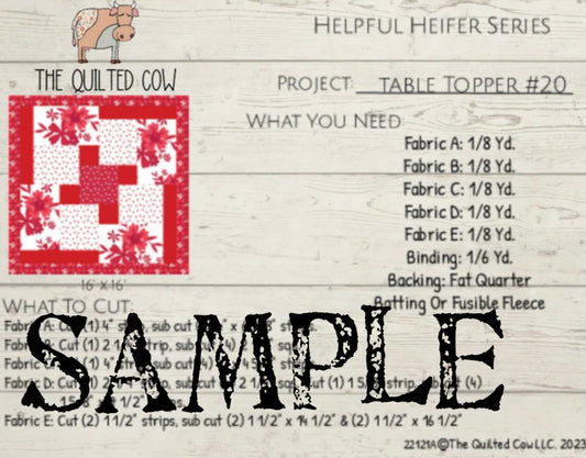 Helpful Heifer Table Topper #20