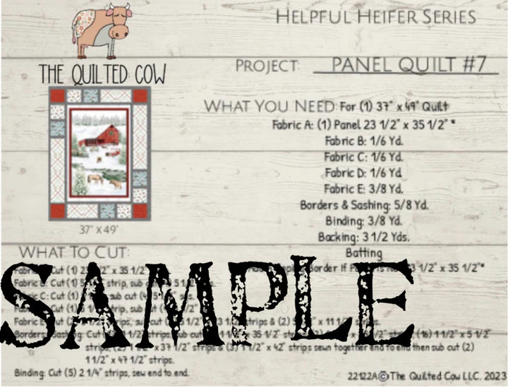 Helpful Heifer Panel Quilt #7