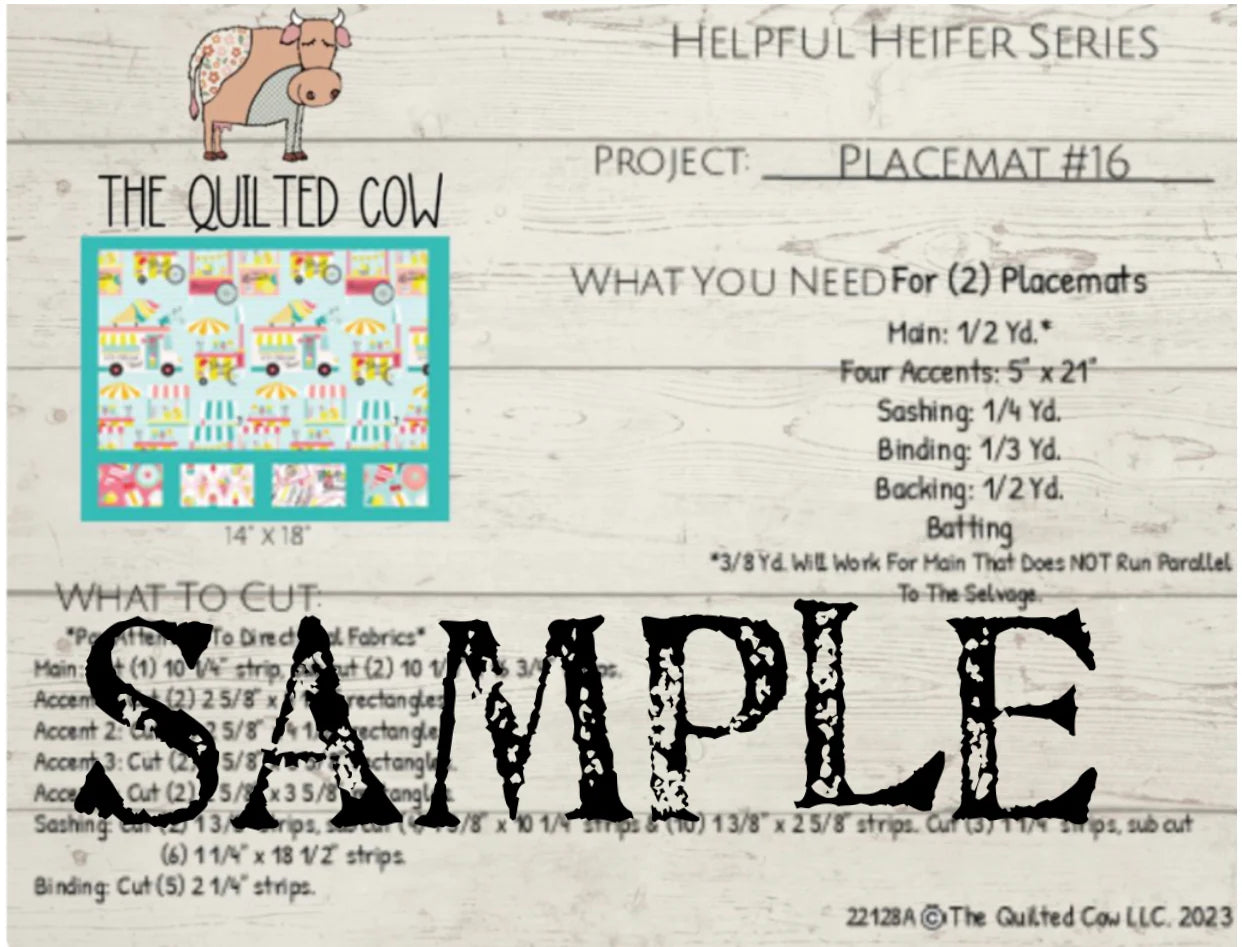 Helpful Heifer Placemats #16