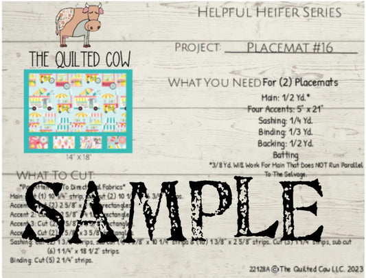 Helpful Heifer Placemats #16