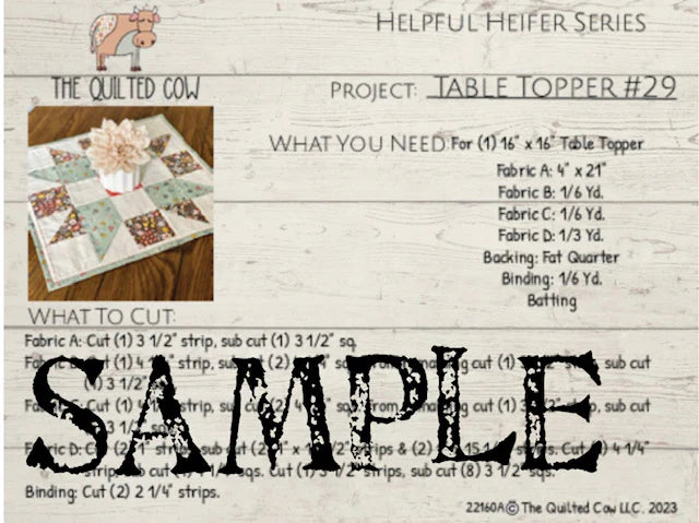 Helpful Heifer Table Topper #29