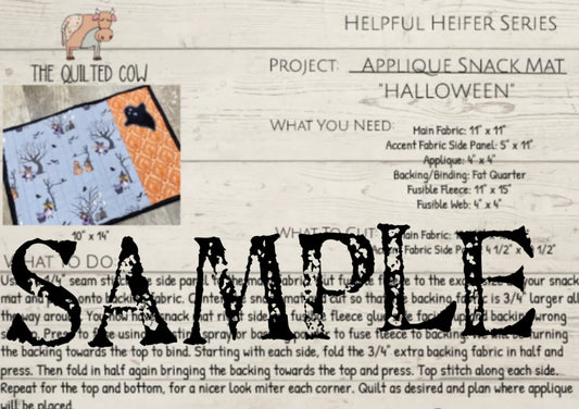 Helpful Heifer Snack Mat - Applique Halloween