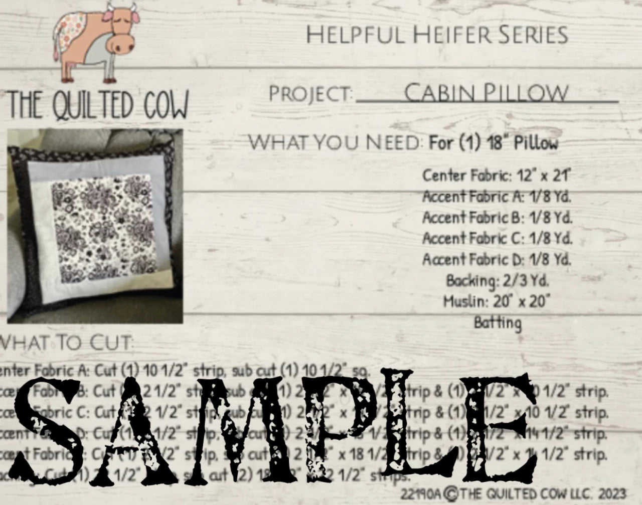 Helpful Heifer Cabin Pillow