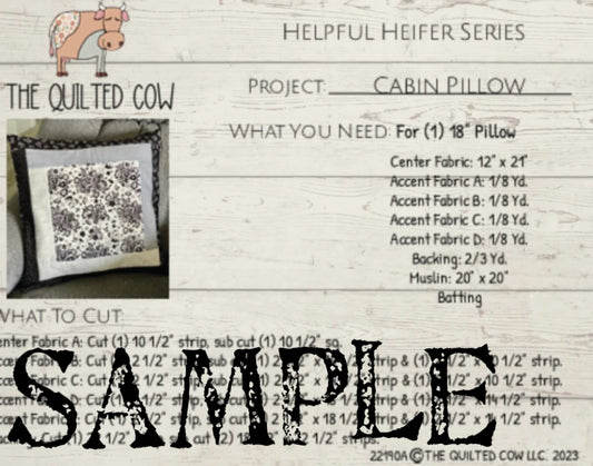 Helpful Heifer Cabin Pillow