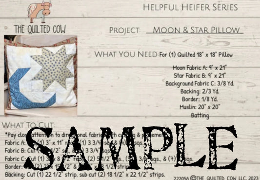 Helpful Heifer Moon & Star Pillow