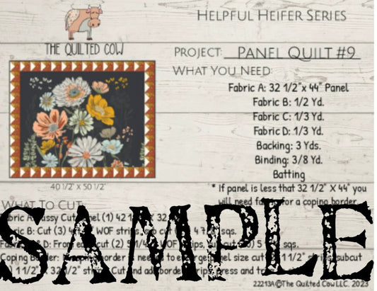 Helpful Heifer Panel Quilt #9
