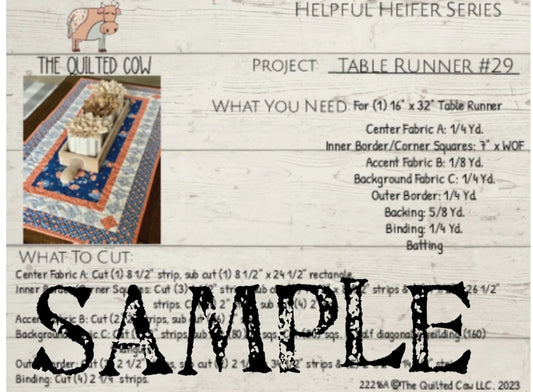 Helpful Heifer Table Runner #29
