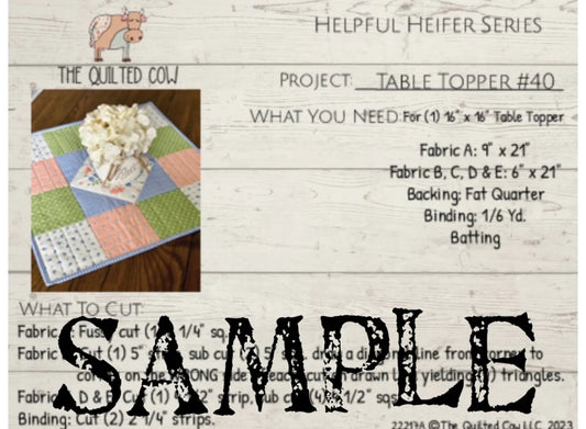 Helpful Heifer Table Topper #40