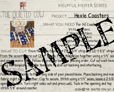 Helpful Heifer Hexie Coasters