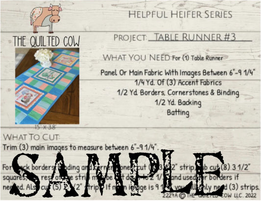 Helpful Heifer Table Runner #3