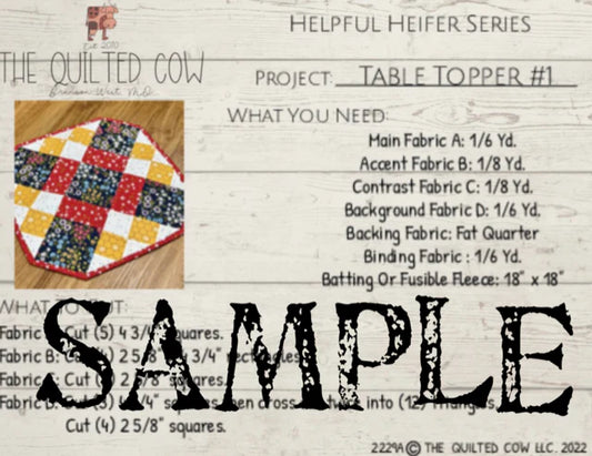 Helpful Heifer Table Topper #1
