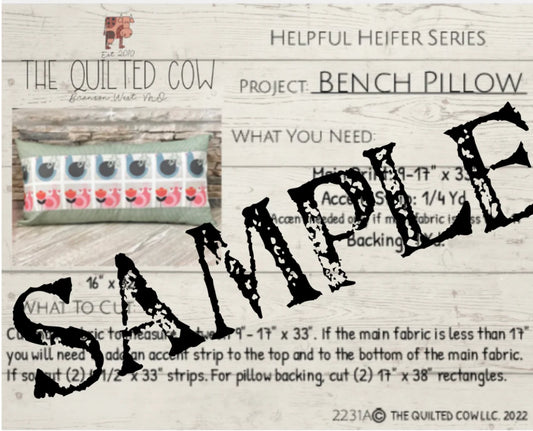 Helpful Heifer Bench Pillow
