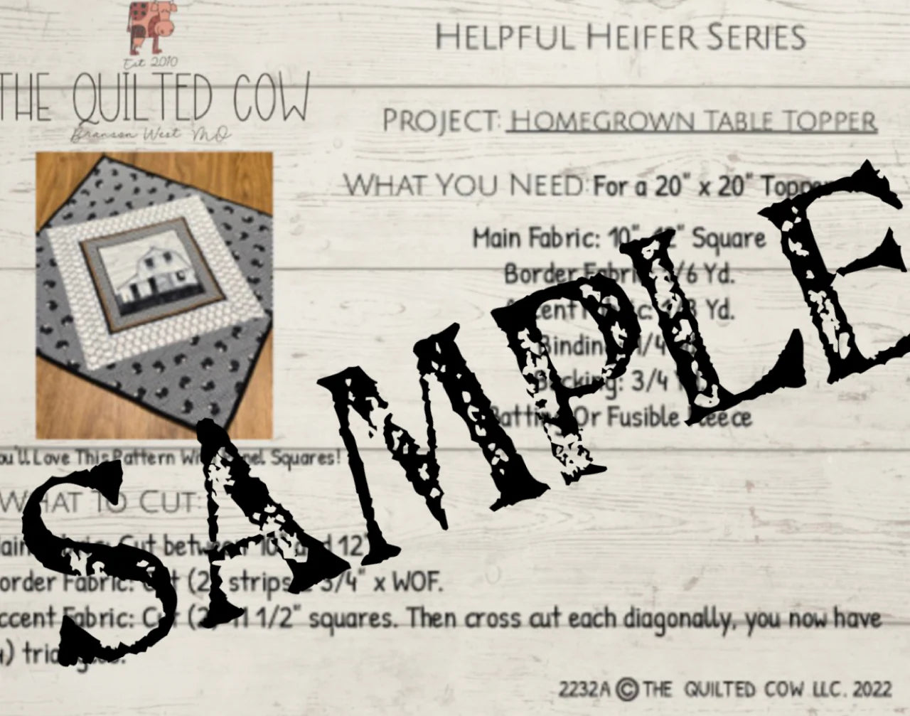 Helpful Heifer Homegrown Topper