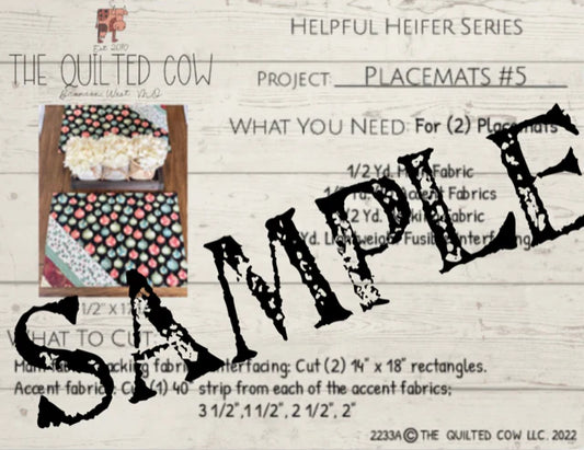 Helpful Heifer Placemats #5