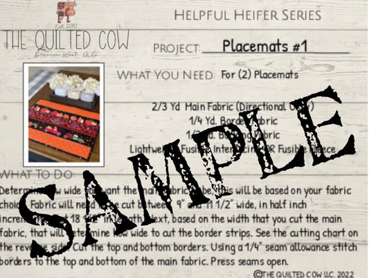 Helpful Heifer Placemats #1