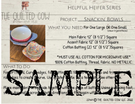 Helpful Heifer Snackin' Bowls