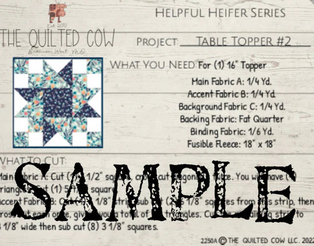 Helpful Heifer Table Topper #2