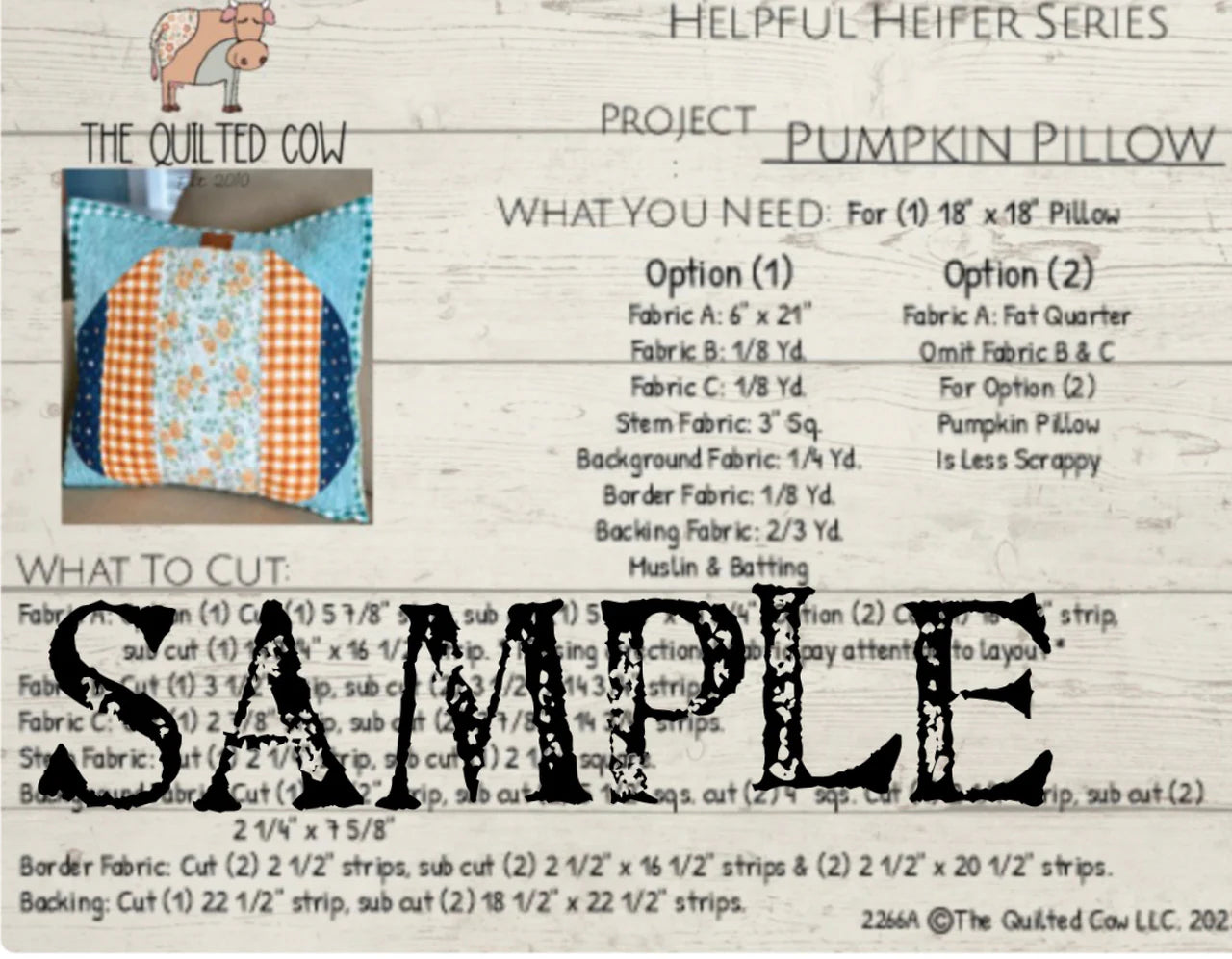 Helpful Heifer Pumpkin Pillow
