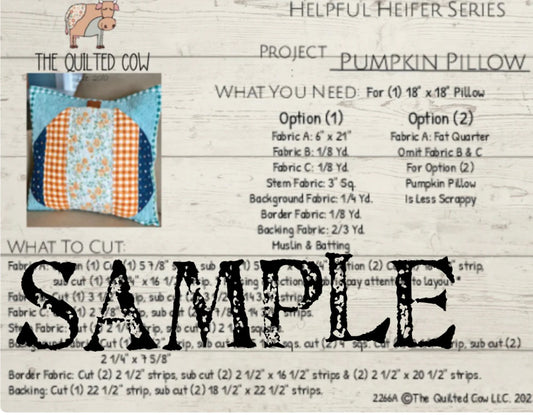 Helpful Heifer Pumpkin Pillow