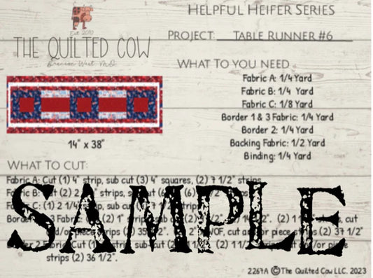 Helpful Heifer Table Runner #6