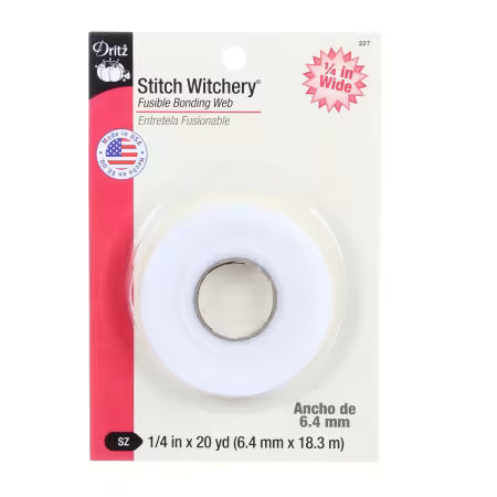 Dritz - Stitch Witchery Fusible Bonding Web Regular Weight 1/4" x 20yd Roll