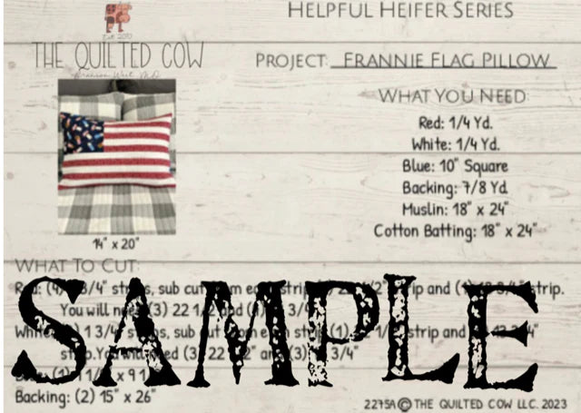 Helpful Heifer Frannie Flag Pillow