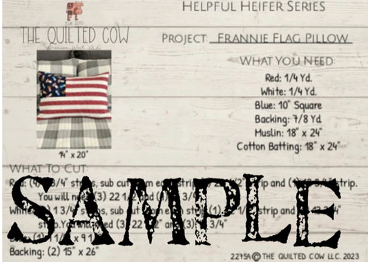 Helpful Heifer Frannie Flag Pillow