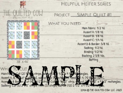 Helpful Heifer Simple Quilt #1