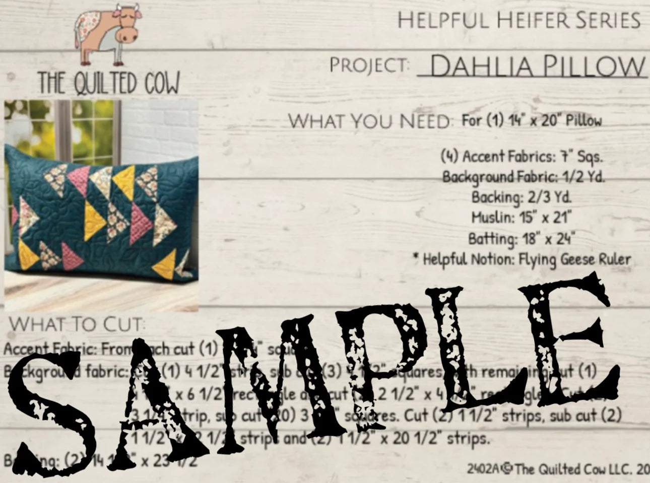 Helpful Heifer Dahlia Pillow