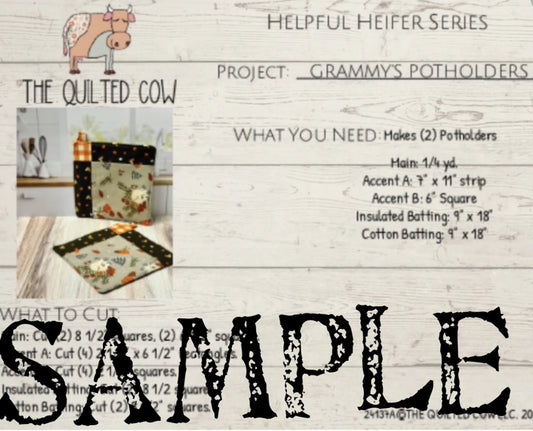 Helpful Heifer Grammy's Potholders